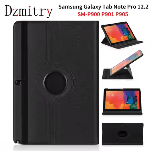 For Samsung Galaxy Tab Note Pro 12.2 inch P900 P901 P905 SM-P900 Tablet Case 360 Rotating Bracket Fl