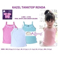 KAZEL LACE TANKTOP / CHILDREN'S T-SHIRT SINGLET 1 pack contains 6