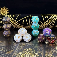 GNCZ 12-Sided Multicolor Starry Sky Symbol DICE Twelve-Sided Constellation DICE D12 Game Lucky Star 