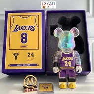 Bearbrick × NB@ - Kobe Bryant  Lakers No. 8 &amp; No.24 400% 28 cm  Gear Joint Black Mamba LeBron James Shaquille O'Neal Allen Iverson 400%  Gift Toy Michael Jordan Anime Action