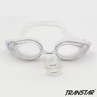 TRANSTAR 泳鏡 抗UV塑鋼鏡片-按鍵式扣帶-9450透明