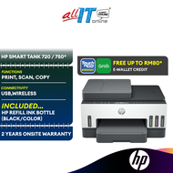 HP Smart Tank 720 / HP Smart Tank 750 All-in-One Wireless Inkjet Printer Ink Tank Printer 6UU46A 6UU47A HP 720 HP 750