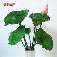 YOLANDA Artificial Flower, Landscape Artificial Flower Pole Artificial Lotus, Lotus Lotus Leaf Lotus