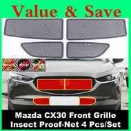 Mazda CX-30 CX30 Body Kit Steel Front Grill Grid Insect Proof Net 4 Pcs/Set Car Exterior Accessories