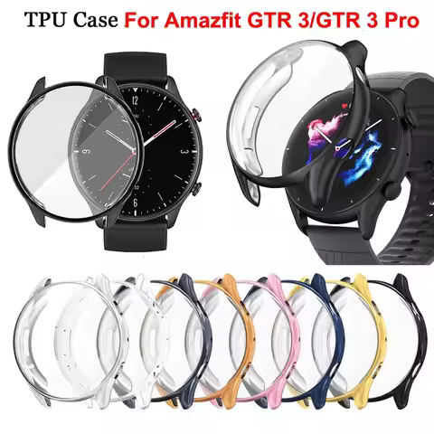 Full Cover Soft TPU Case For Amazfit GTR 3/GTR 3 Pro Shell Bumper Screen Protector Case For Amazfit 