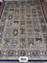 Persian rug silk on silk carpet tight short dense pile size 2x3 mt made in Iran