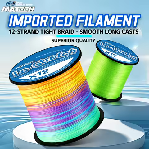 MATEER 12 Strands 300/500/1000m Braided Fishing Line Multifilament Super Strong Japan X12 PE Line Sa