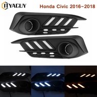Honda Civic thế hệ thứ 10 2016 2017 2018 Đèn chạy ban ngày cho ô tô Streamer ba màu