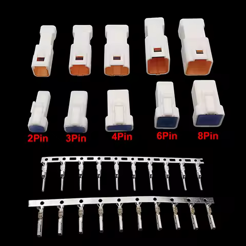 2/5 Sets JST JWPF Series 2/3/4/6/8Pin Male Female Housing Terminals Automotive Waterproof Connector 
