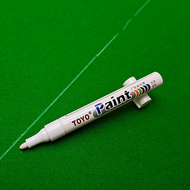 Snooker i cue ปากกา ขีดเส้นสำหรับโต๊ะสนุกเกอร์และพลูและตำแหน่งของจุดสี