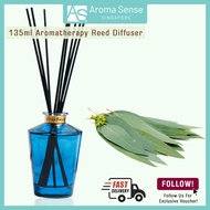 Aroma Sense Eucalyptus Aromatherapy Reed Diffuser (135ml), use for Aromatherapy - Spa - Home - Kitchen - Bath - Office/ Essential Oil [Re.D]