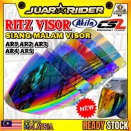 Ritz Siang Malam Helmet Visor Original ESPADA CS2 AKILA Crystal Gold / Blue / Rainbow / Chrome / Red