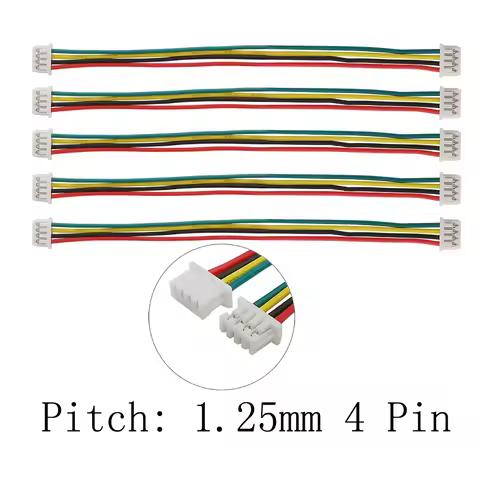 Mini JST Pitch 1.25mm 4 Pin Female to Female Sockets JST 4P Plug Wire Cable Connectors 10cm 15cm 20c