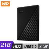 【WD 威騰】My Passport 2TB 2.5吋行動硬碟-黑