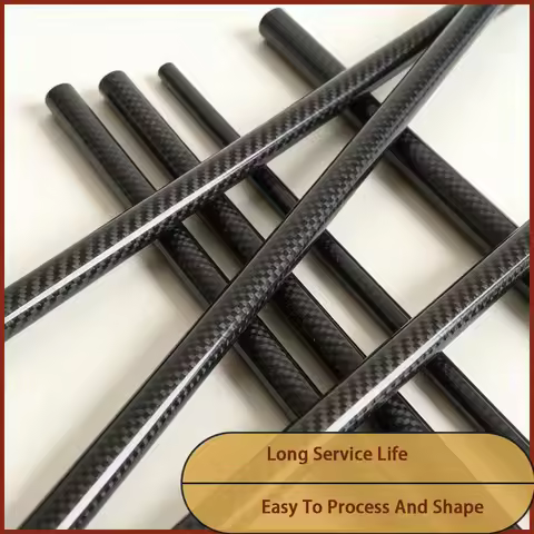 The Outer Diameter of 26-35mm 3K Carbon Fiber Round Tube Is Used for Structural Components with High