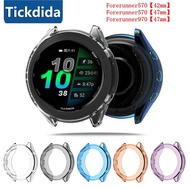 Protection Case for Garmin Forerunner 970 47mm 570 42mm 965 265 Smart Watch Protector Frame Soft Cry
