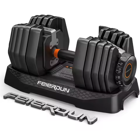 Adjustable Dumbbell Set, 5-52.5lb Free Weight Dumbbells, 15 in 1, Quick Adjust Weight Set with Non-s