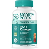 Gummies Multivitamin Pranatal SmartyPants - Formula Diperbaiki: Omega 3 (DHA/EPA), Metilfolat, Bioti