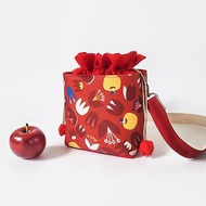 糖果束口包 水桶包 側背包- 紅蘋果