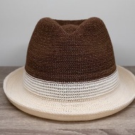 雙色簡約爵士帽-可可煉乳 針織帽 紙線編織 可水洗 台灣製