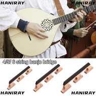HANIRAY String Banjo Bridge, Wooden Instrument Supplies Banjo Bridge Parts, Maple Ebony Musical Inst