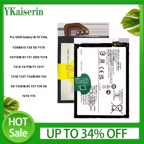 For VIVO Battery B-79 Y29/BA10 Y28 Y17S V2310/B-S3 Y21 2020 Y21S/B-T7 Y21T Y33T Y32/B-W3 Y22/B-Z5 Y2