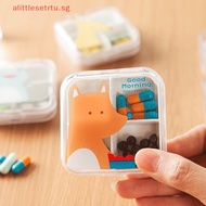 alittlesetrtu Cute Cartoon Mini Storage Medicine Pill Box Portable Empty Travel Accessories SG