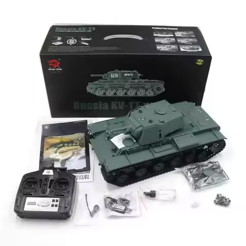 Heng Long 1/16 Scale RC Tank TK7.0 Plastic Ver Soviet KV-1 3878 RTR 2.4G Remote Control Tanks Model