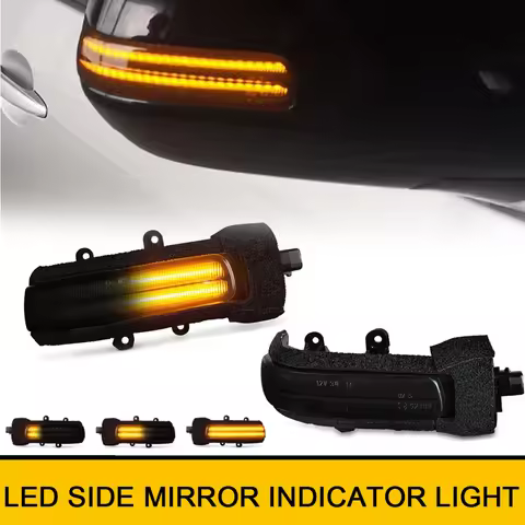 LED Dynamic Mirror Turn Signal Light Blinker Lamps For Toyota RAV4 Vanguard Highlander Kluger 4Runne