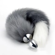 ooiixx Sexy Fox Tail Cosplay Anal Plug Anal Butt Plug Adult Sex Toys for Women Men Couple Stainless 