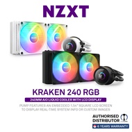 NZXT Kraken 240 With 1.54" LCD RGB / Non RGB Fans [2 Color Options]