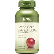 GNC Herbal Plus Grape Seed Extract 300mg Supplement, Vegetarian, 100 Servings