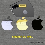 3D Apple Logo Sticker for Gadgets, HP, Laptop, iphone, ipad, macbook, Silver Black (Per PCS)