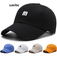 Lovito Sporty Letter Basic Hats for Women LFA09088 Lovito Topi Basic Huruf Sporty untuk Wanita