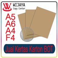 BROWN CARDBOARD PAPER BOT UK A6