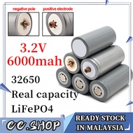 LiFePo4 LFP 32650 3.2V 6000mah Rechargeable Battery - Free Bolt n lock Nut