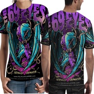 69 Eyes Tshirt Fullprint Unisex Casual Polyester Jersey Material [PO 3 DAYS]