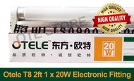 OTELE T8-20W T8 2ft 20W Electronic Fitting with tube