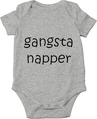 Crazy Bros Tees Gangsta Napper - Charming Naptime Baby Commander - Funny One-piece Infant Baby Bodys