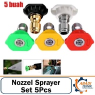 Nozzle Tip Spray Set 5Pcs Jet Cleaner Washer Spray Nozzle Quick Release Spray Nozzle Connect Jet Spr