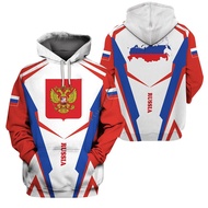 Russia National Emblem Camo Graphic Sweatshirts Russian Camouflage 3D Print Hoodies For Men Casual S