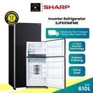 SHARP 610L Inverter Refrigerator Fridge SJP601MFMK Peti Ais Peti Sejuk 冰箱