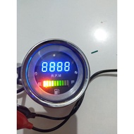 RPM DIGITAL LED PLUS AMPERE BENSIN RPM DIGITAL 2 IN1 TACHOMETER DIGITAL PLUS FUEL MOTOR MOBIL RPM DI