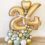 18 20 30 40 50 60 70 Years old Kid Adult Birthday Party Decoration Balloon Gold 32inch Number Balloo