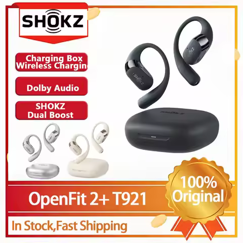 Original SHOKZ OpenFit 2+ T921 Open-back Headphones Ear-hook Dolby Audio Wireless Charging Bluetooth