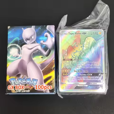 100PCS/Box Card GAME GX EX Mewtwo Charizard Greninja Latias Tapu koko Toys Hobbies Hobby Collectible
