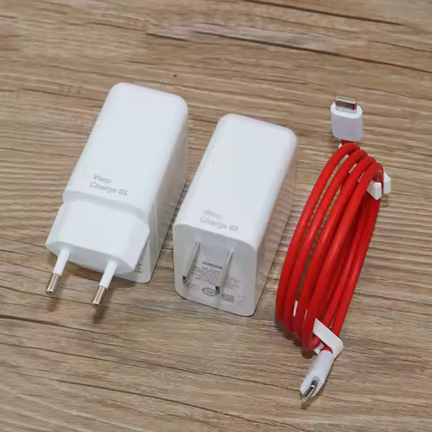 65W PD Charger For Oneplus 9RT 9R Fast Warp Charging EU/US Adapter Type C To Tipe C Cable For One Pl
