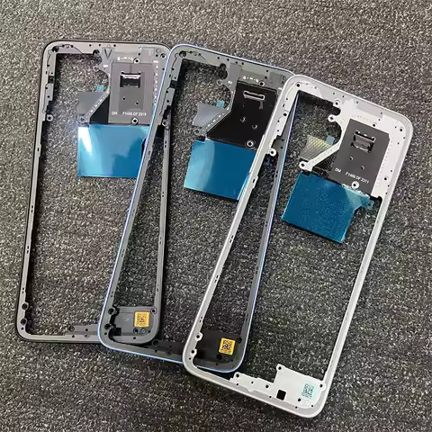 For Xiaomi Redmi 12 Middle Frame Front Bezel Faceplate Frame With Side Button Repair Spare Parts For
