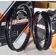TK BRIGHT KLX 150 WHEELS / D TRACKER SET 16 / 19 HOLE 28 BLACK