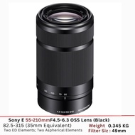 Sony E 55-210mm f/4.5-6.3 OSS Lens (Silver) E 55-210 F4.5-6.3